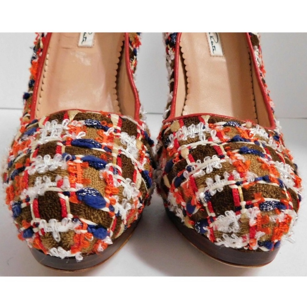 Designer Tweed Heels 🧡🤎 - Picture 4 of 6